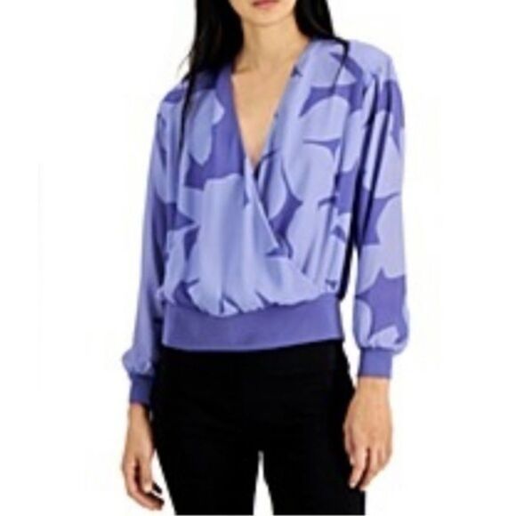 Alfani Tops - Long Sleeve Purple Top L
